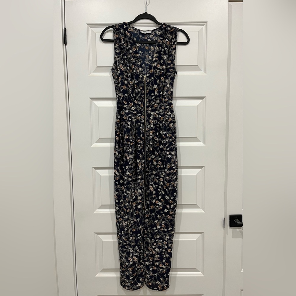 Wildfire Floral Front Zip Maxi Dress